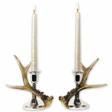 Couple bougeoirs avec vrai