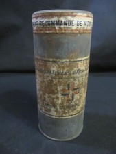 Ancienne boîte publicitaire pharmacie #22 - Déco Vintage - Tampons Cylindriques