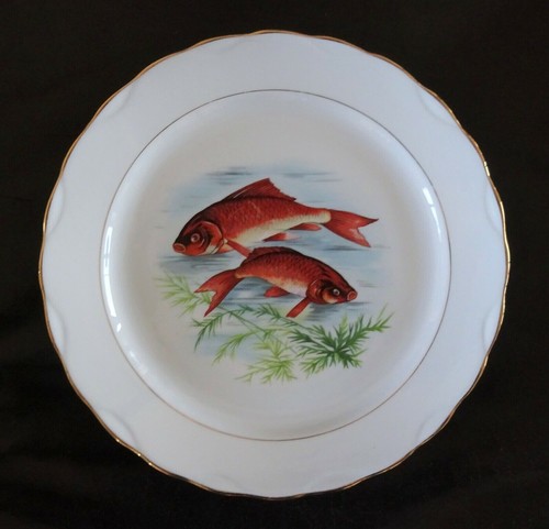 Ancienne assiette poisson - assiette,