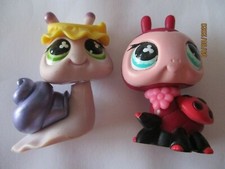 PETSHOP DUO : ESCARGOT N°628 + COCCINELLE N°629 + ACCESSOIRES / AVEC AIMANT 
