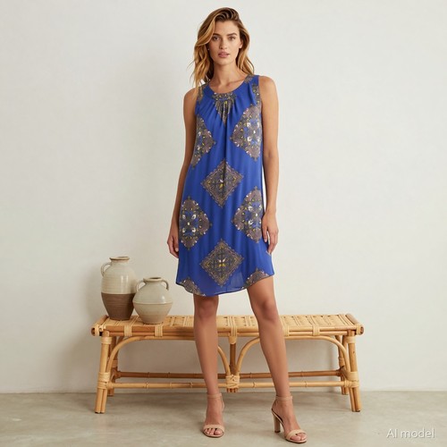 Vintage boho robe courte - vintage,