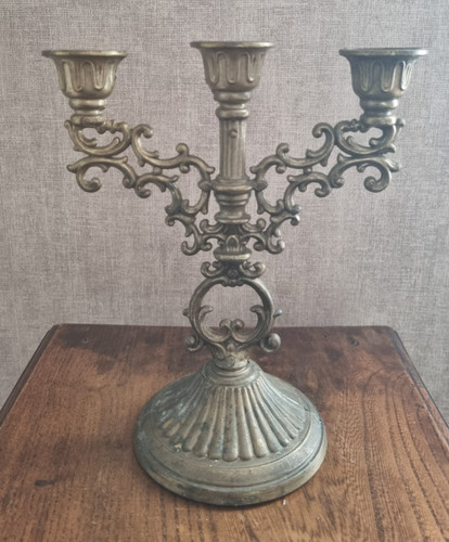 Bougeoir baroque laiton à - en,