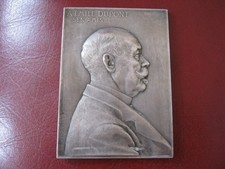 Plaque Médaille Argent Massif  1911 :  par  Vernon :  sénateur E. Dupont   215 g