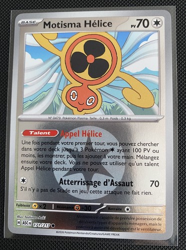 Carte pokémon motisma hélice - pokémon,