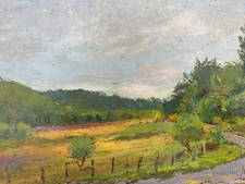 Maxime JUAN (1900-?)  huile / panneau Vallée de chevreuse Yvelines Paris France