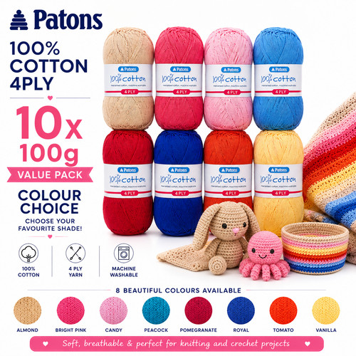 Pelotes fil patons coton - 10,