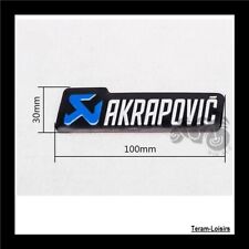 Plaque Aluminium Haute Température AKRAPOVIC Bleu pour Silencieux Moto 10cm NEUF