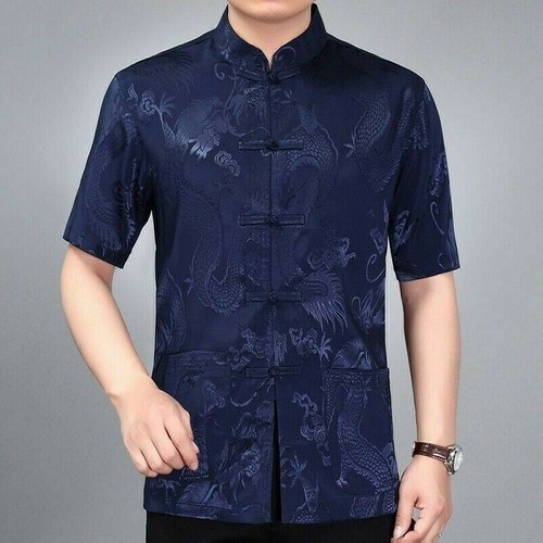 Hommes satin soie - tang, haut