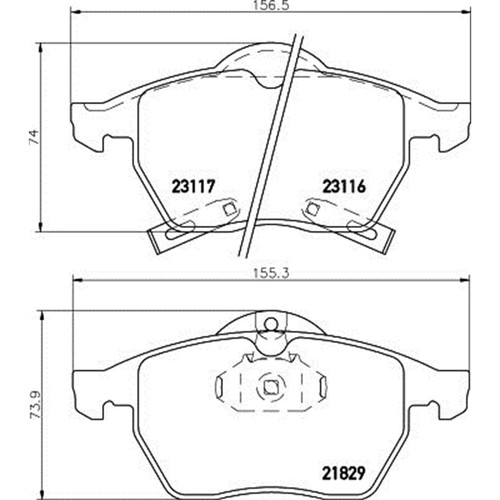 Hella plaquettes frein - hella,