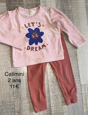 Catimini 2 Ans Fille : Pyjama Coton Rose TBE