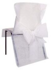 Housse de chaise Jetable avec noeud Blanc x10