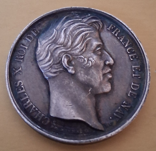 Rare médaille argent charles - ,