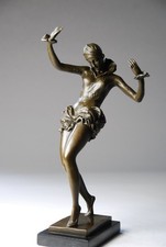Très belle danseuse Art nouveau signée Nick- Bronze