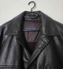 Beau Manteau/Parka  CHEVIGNON en Cuir Marron foncée. TBE. T: XL (voir mesures)