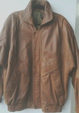 Bouson homme  cuir vintage  original  type gneau/mouton camel T54 XL  comme neuf