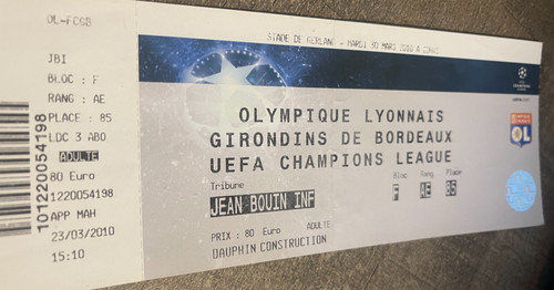 Ticket lyon v - ol,