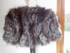 étole cape en renard argenté