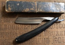 rasoir ancien coupe choux 67 & C° SOLINGEN (illisible) antique cut throat razor