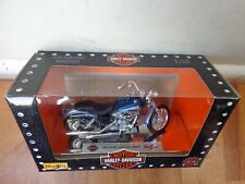 1/18 MAISTO CLASSIC 2002 FXDL DYNA LOW RIDER BLEU HARLEY DAVIDSON MOTO