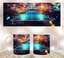 Mug Ping pong personnalisé avec prénom.