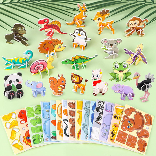 Animal puzzles for kids - 3d, kids,