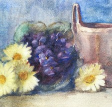 Nature Morte Fleurie Aquarelle