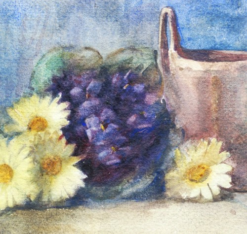 Nature morte fleurie aquarelle - morte,