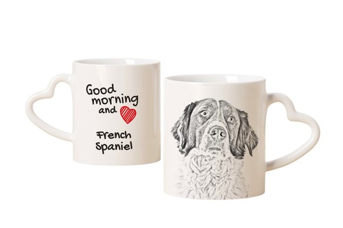épagneul français tasse avec - français,