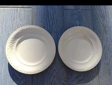 2 Assiettes Creil Faïence Blanche 