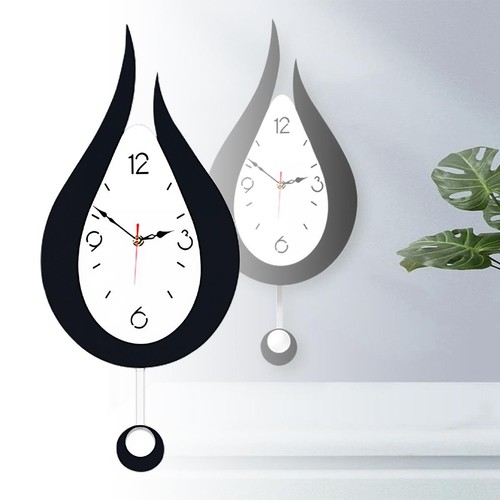 Pendule murale noire acrylique - murale,