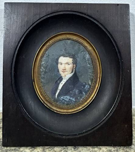 Oval miniature painting - oval,
