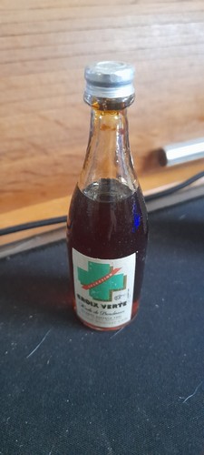 Bouteille huile croix - , verte