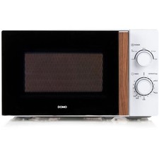 DOMO DO2720 Four Micro-ondes 20L - 700W - Plateau 25.5cm - Blanc finition bois
