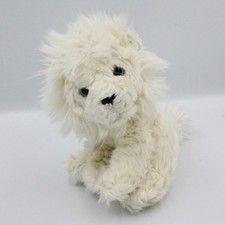 Peluche lion blanc écru -