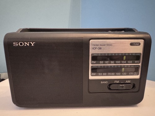 Sony icf38 portable fm - portable, am/fm