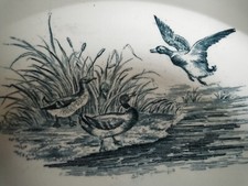 PEXONNE FENAL Frères CAMPAGNE ASSIETTE CREUSE SOUPE 22.5cm CANARDS MOUTON