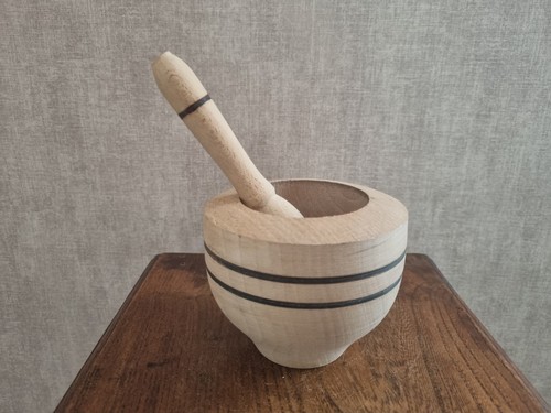 Mortier pilon bois - mortier,