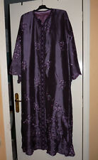 Robe orientale djellaba caftan fête mariage cérémonie violet brodée XL - TBE