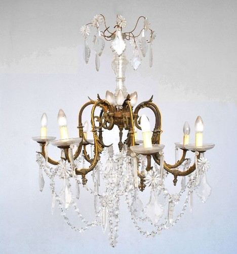 Lustre pampilles cristal - lustre,