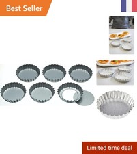Moules à Tartelettes en Aluminium 10 cm, Bords Cannelés - Pratiques et Élégants