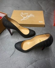 Escarpins noirs Christian Louboutin - Modèle So Kate effet Python 