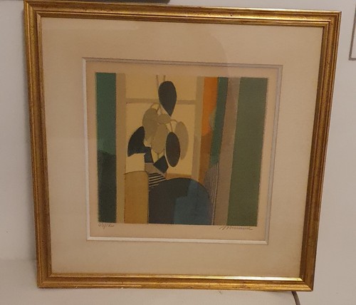 Lithographie signée andré - signée,