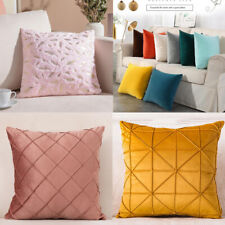 Housse De Coussin En Velours Taie D'oreiller Couleur Unie Pour Canapé Taie D' /