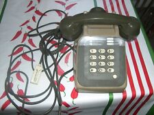 Ancien téléphone fixe  A Touches socotel S 63 marron deco rétro