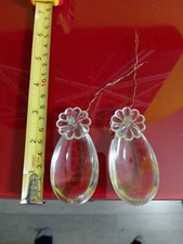 Lot  Numéro 1 De 2 Anciennes Pampilles Goutte + Fleur Et Perle