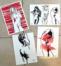Dessins : 4 nus féminins