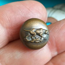 ANCIEN BOUTON . CHASSE VENERIE. CHIEN EPAGNEUL BEAGLE SETTER.  16MM. RF&P PARIS