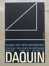 DAQUIN - Affiche originale Musée art décoratifs 1974 NANTES - 40,3 cm x 60 cm