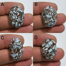 Magnifique cabochon en cuivre Larimar forme ovale pierre précieuse en vrac po...