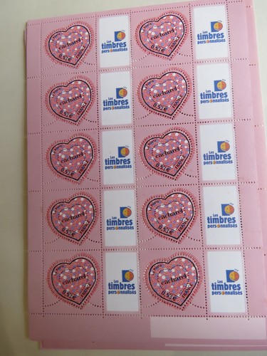 Feuille timbres personnalises - timbres,